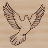 A white dove perched on a branch, symbolizing peace and tranquility in various faiths and cultures.