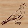 A stylized graphic representation of a bird, designed as a scalable SVG image.