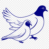 A high-resolution graphic illustration of a dove in vector format.