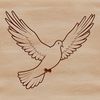 Detailed illustration of a dove, suitable for digital design and crafting projects.