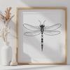 Insect Illustration for Crafts A colorful dragonfly with iridescent wings and long slender body, suitable for cutting machines like Cricut.