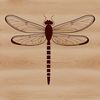 An intricately designed dragonfly image, ideal for crafting and cutting machine applications.
