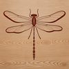 An intricately detailed illustration of a dragonfly in flight, suitable for digital use and customization.