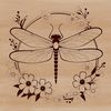 Colorful Dragonfly on a Leaf A colorful dragonfly perched on a leaf, made from vector lines and shapes.