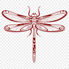 A high-quality digital representation of a dragonfly, suitable for various design applications.