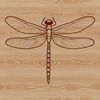 Iridescent Winged Insect Illustration A detailed illustration of an animal with iridescent wings.