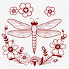 Free Vector Dragonfly Graphics A colorful dragonfly with delicate wings and slender body, suitable for vector design projects.
