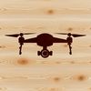 A detailed illustration of a modern drone with rotors and a sleek body.
