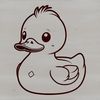 An SVG icon of a waterfowl bird, ideal for use in graphic design software like Illustrator or Procreate.
