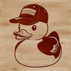 Quacking Good Fun A cartoon-style illustration of a duck wearing a hat.