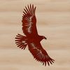 Vector illustration of an eagle in flight, a wild bird with sharp talons and feathers.
