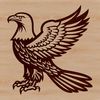 Vector Bird Illustration - Free SVG Download A detailed illustration of a majestic eagle in flight, suitable for vector design and cutting machine projects.