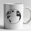Earth Illustration Vector Graphic A 2D illustration of the Earth, rendered as a vector graphic.