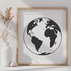 Vibrant Earth Vector Illustration A vector illustration of our planet Earth, a celestial body in space.
