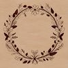 Floral wreath design in vector format, suitable for digital and cutting machine use.