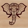 Intricate Safari Animal Portrait A detailed illustration of an elephant's head featuring intricate design elements.