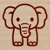 Beautiful SVG Elephant Graphic A high-quality SVG illustration of an elephant.