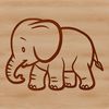 Beautiful Large Elephant Vector A large gray elephant standing on four legs in a natural habitat.