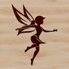 A mythical creature from fairy tales with delicate wings and flowing hair, depicted in a vector format.