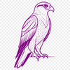 Free Falcon Silhouette in Vector Format A digital illustration of a falcon in vector format, suitable for commercial or personal use.