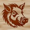 Farm Animal SVG Vector Illustration A detailed illustration of a pig's head, featuring a farm animal in a simple vector design.