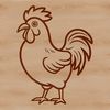 A simple line art illustration of a domesticated farm animal.