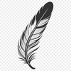 Free Clip Art Feather SVG Image Illustrative feather design in vector format, suitable for various digital applications.