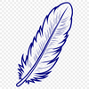 Beautiful Free Vector Feather Design Vector graphic representation of a single feather, suitable for digital designs.