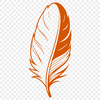 Single White Feather Illustration A detailed illustration of a single white feather with intricate details.