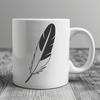 Elegant Whimsy Feather Clipart A stylized illustration of a single white feather with intricate details.