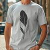 High-Resolution Vector Feather Design A high-quality vector illustration of a single feather in various styles and formats, suitable for digital use.