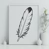 A single white feather with subtle texture, ideal for vector graphics design projects.