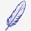 Beautiful Feathers Clip Art A high-quality illustration of a single feather with detailed texture and pattern.