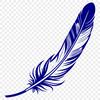 Isolated Vector Feather Design A single, isolated feather in 2D vector format.