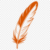 A single feather in high-resolution vector format, suitable for editing and customization.