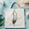 Free Vector Illustration Feather Design Vector graphic design featuring a detailed feather silhouette.