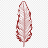 A single white feather with smooth edges, suitable for digital editing and cutting.