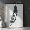 Decorative Feather Design for Digital Projects An ornamental feather design suitable for digital crafting and cutting.