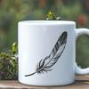 Beautiful High-Resolution Feather SVG Design A simple, high-resolution vector illustration of a single feather with subtle details.