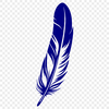 Stylized Vector Feather Design A delicate, stylized illustration of a bird's feather in vector format.