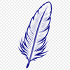 Simple White Feather Icon A single white feather with rounded edges and subtle texture, created as a vector design.
