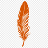Bird Feather Illustration A single bird feather illustration in vector format, suitable for graphic design and digital crafting.