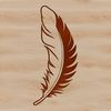 A simple illustration of a single feather with smooth edges, suitable for various graphic design applications.