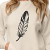 Delicate White Feather Vector Design A single white feather with delicate lines and subtle texture, created as a vector graphic design.