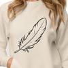 Detailed Feather SVG Cutout A single feather with detailed texture and shape, suitable for cutting machines like Cricut or laser cutters.