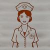Beautiful Female Medical Professional SVG A professional female nurse in a medical uniform.