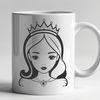 Royal Lady Vector Graphic A royalty-themed female character designed as vector art.