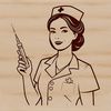 Female nurse silhouette in a vector format, ideal for digital design projects.
