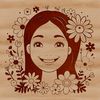 Floral Beauty Female Figure A female figure with a floral pattern in the background, suitable for various uses including graphic design and crafting.