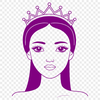 A young female princess character illustrated in vector format for design purposes.